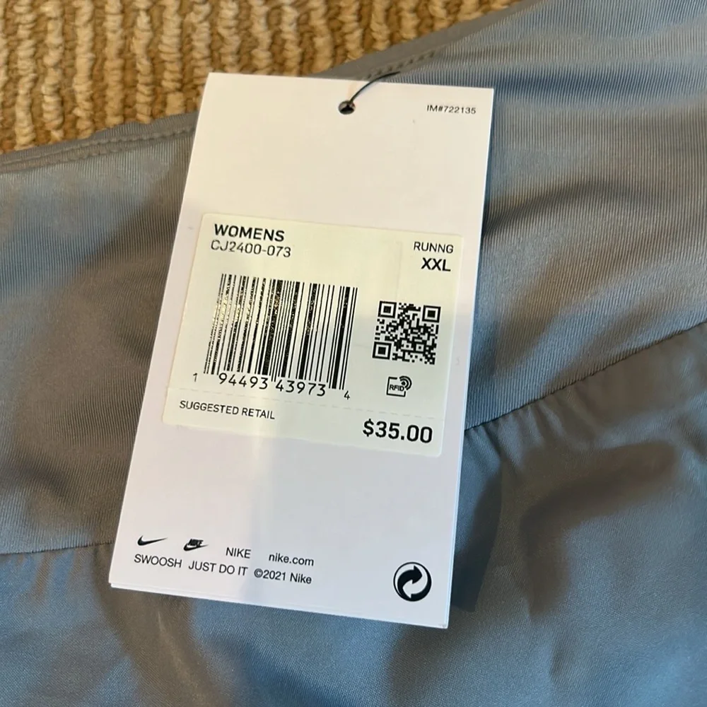 NWT NIKE dri fit Light Gray Athletic running Shorts size XXL